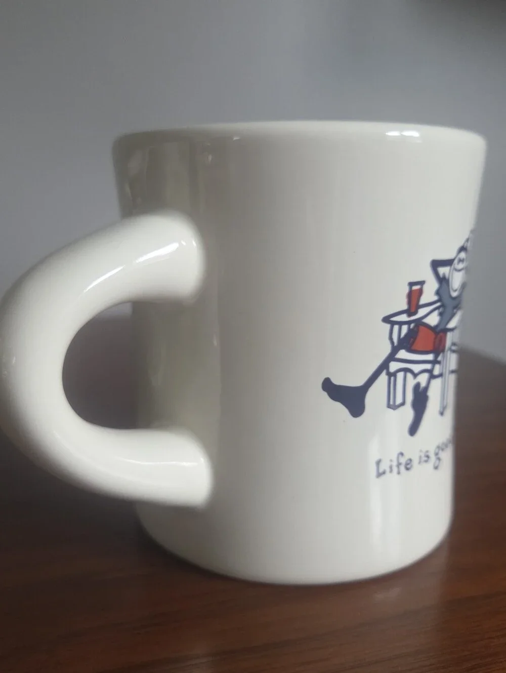 Life is Good Do what you like. Like what you Do Mug.  Relaxing Guy Adironack